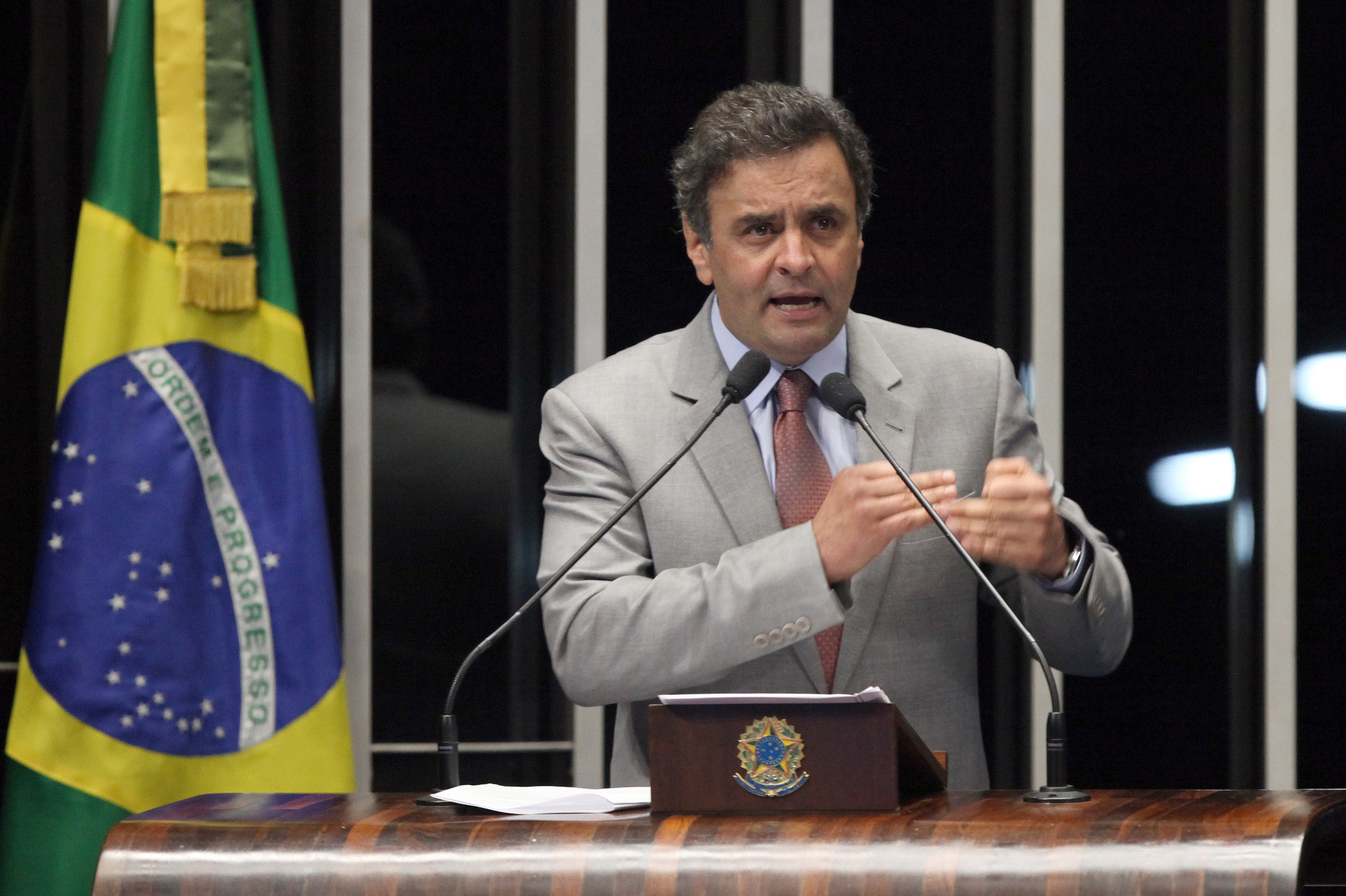 Presidential candidate, Aécio Neves from PSDB Image by: George Gianni/PSDB. Taken from: https://www.flickr.com/photos/psdbminasgerais/9142079303  