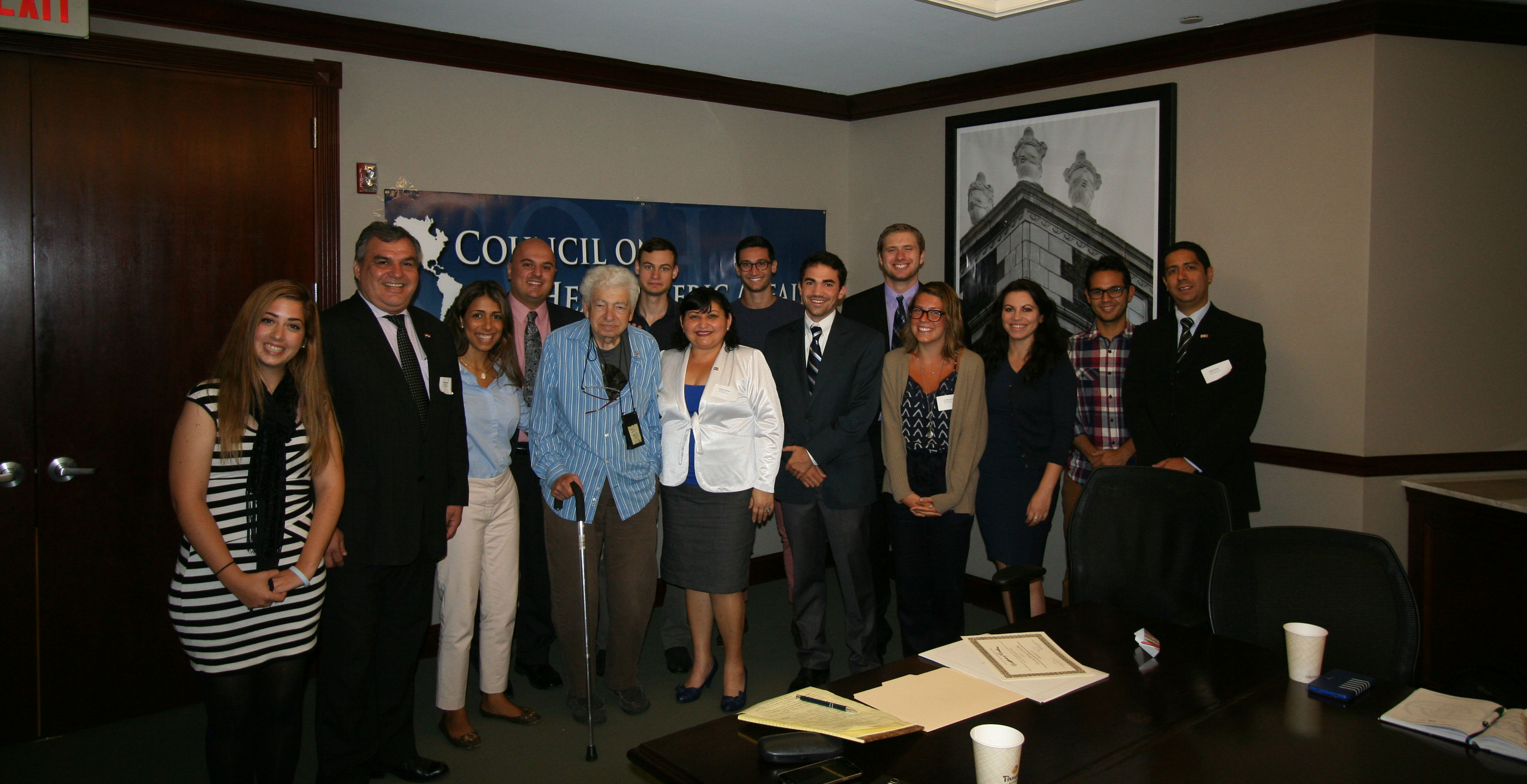 Part of our Fall 2015 staff with Esmerita Sanchez and members of the Paraguayan congress